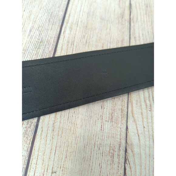 Prada Women's Black Leather Wide Waist Belt 105 Cm / 42 INCH MADE IN ITALY - Picture 4 of 7